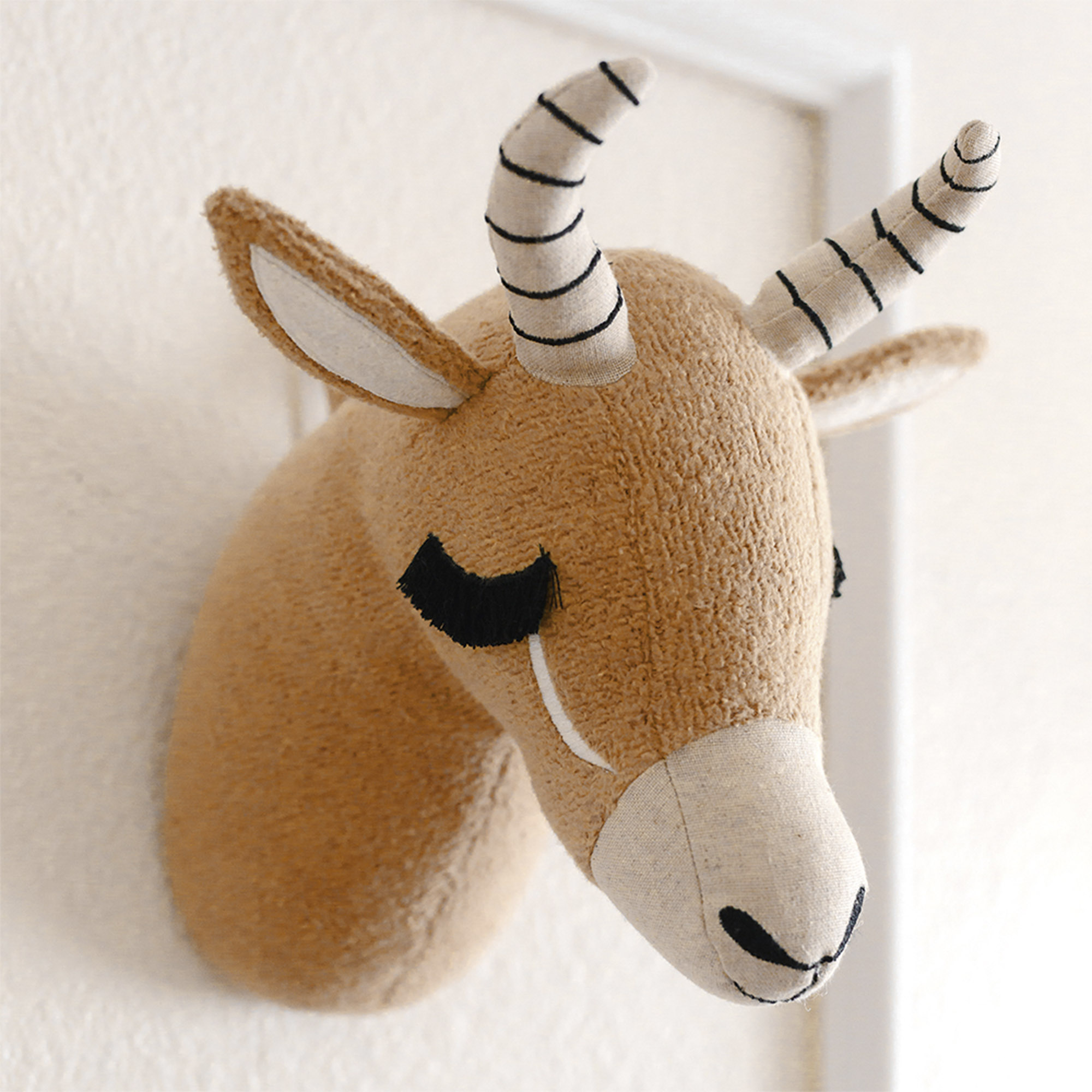 Antelope Plush Head Wall Decor | Nursery Decor - Crane Baby
