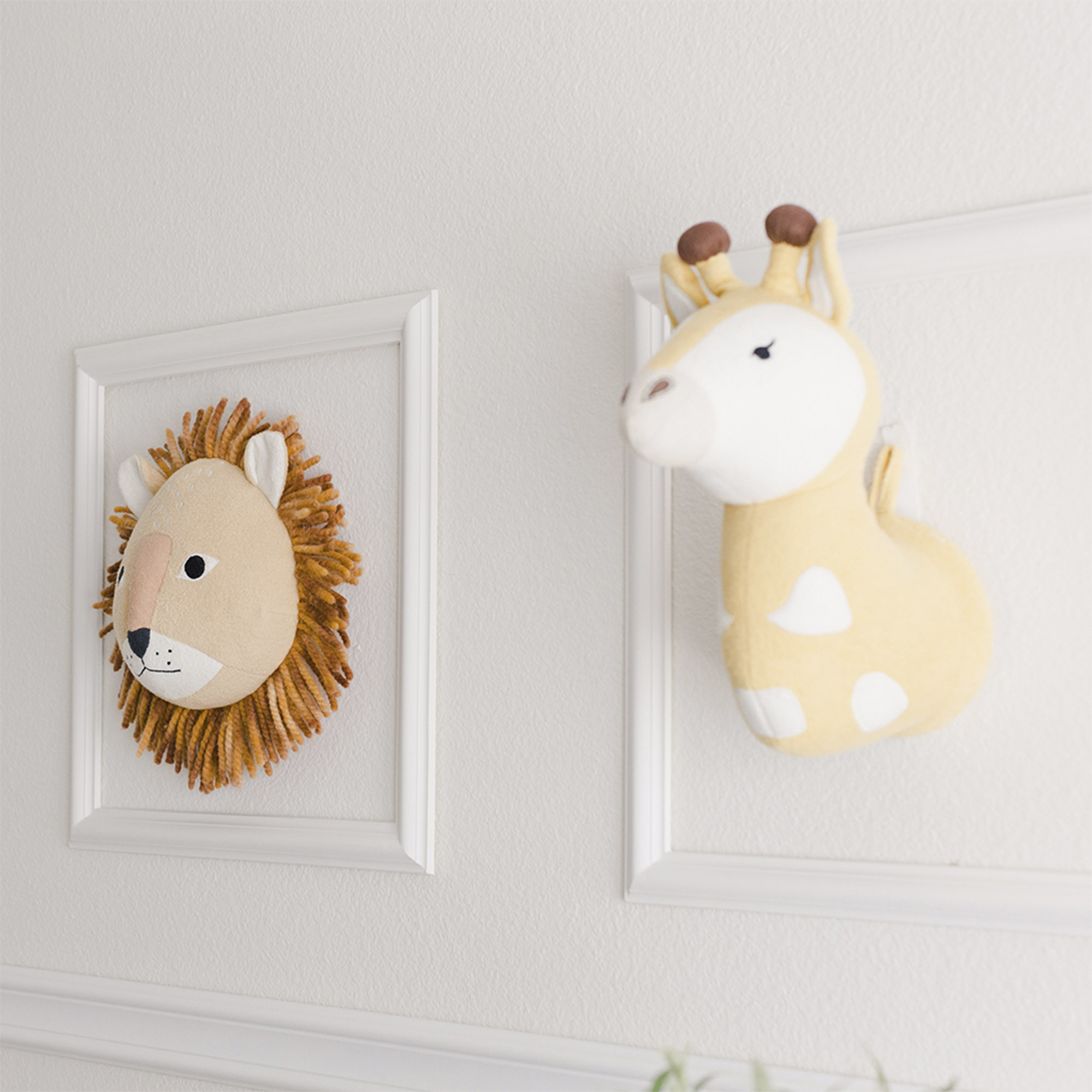 Kids Lion Plush Animal Head Wall Decor - Wild & Soft