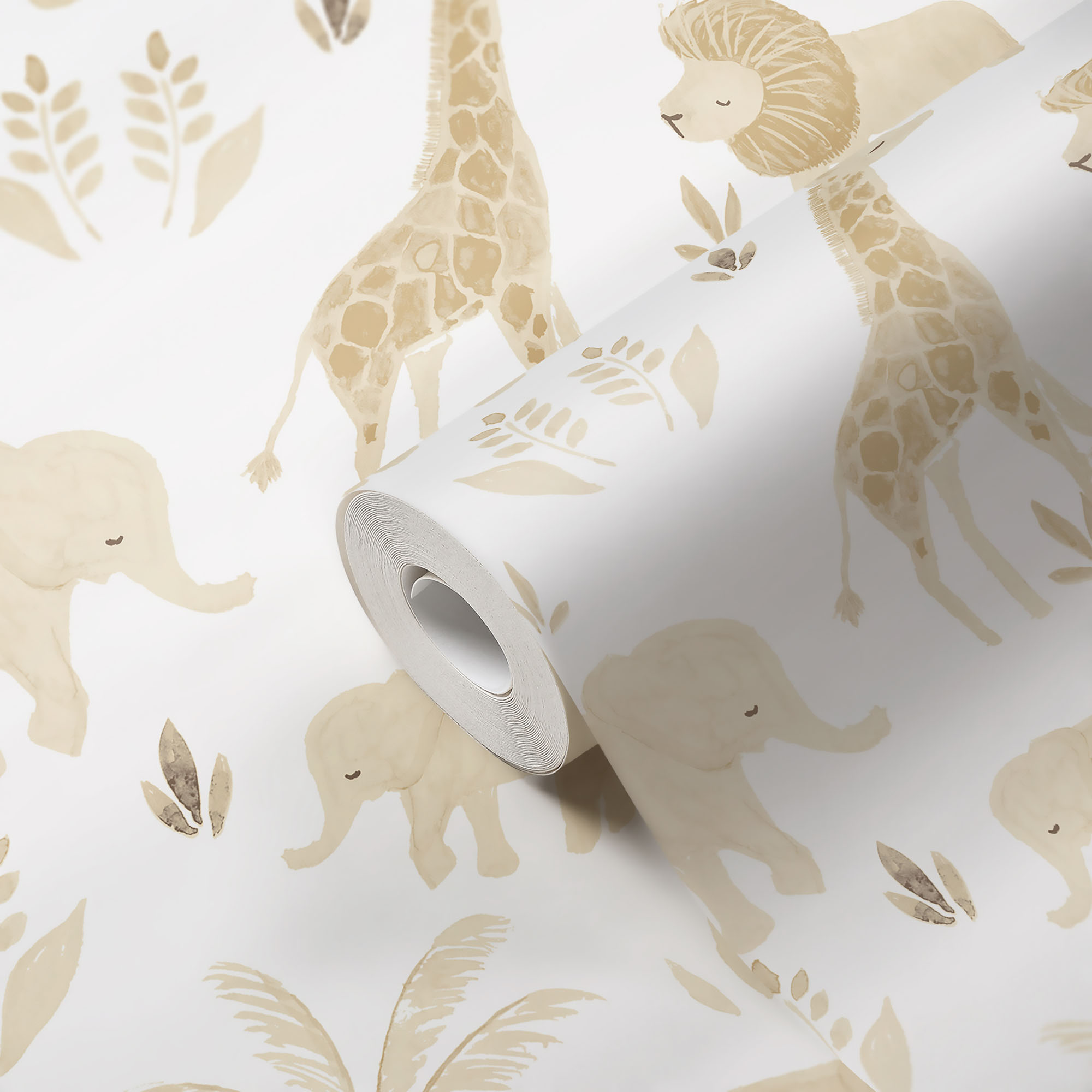 Crane baby wallpaper shown in nursery setting to demonstrate usage