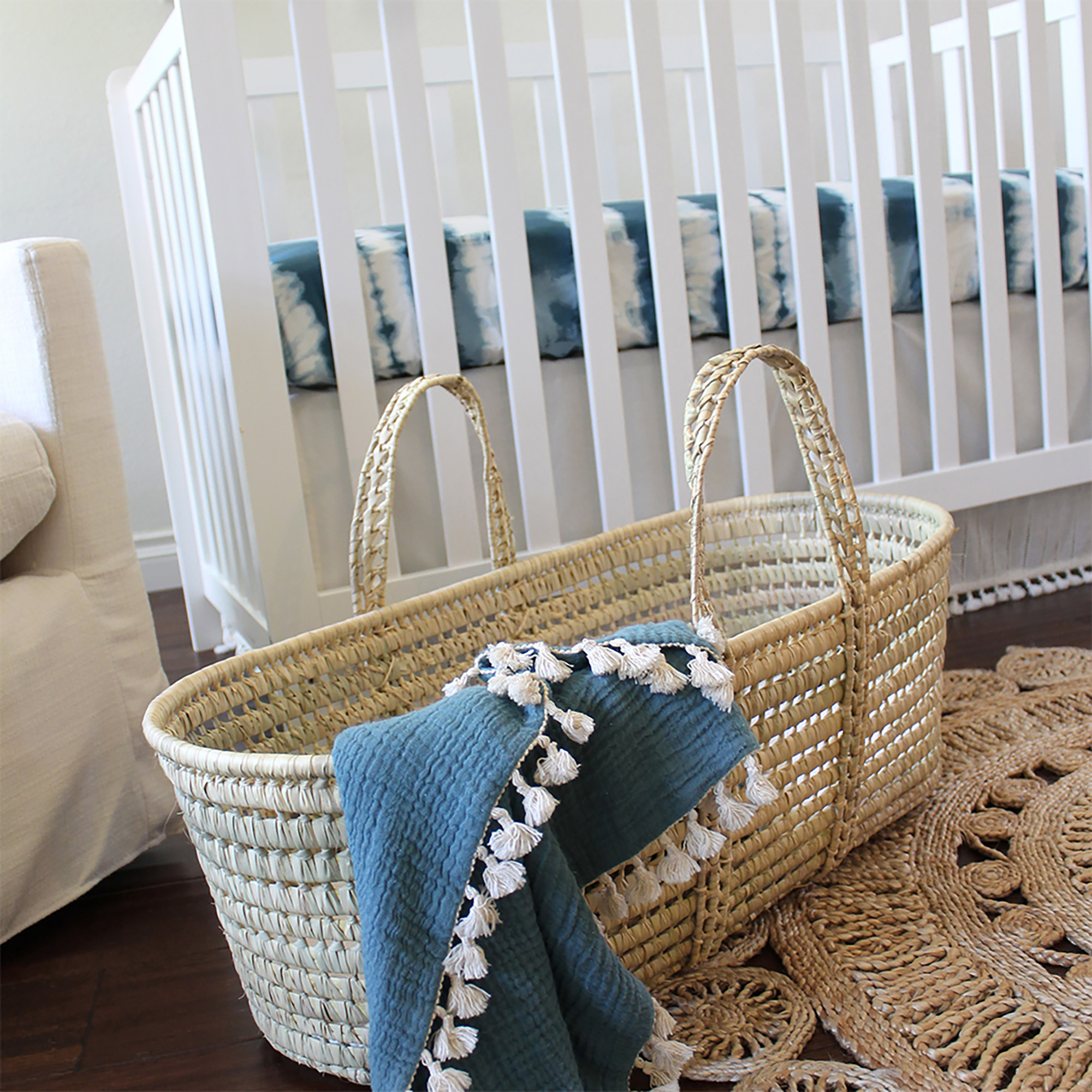 Caspian Crib Sheet (TieDye) Crib Bedding Sets Crane Baby