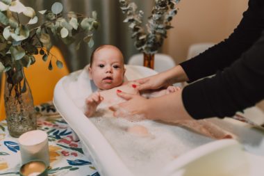 Giving Baby A Bath