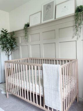 Crib in a nursery