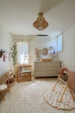 Bohemian style nursery room