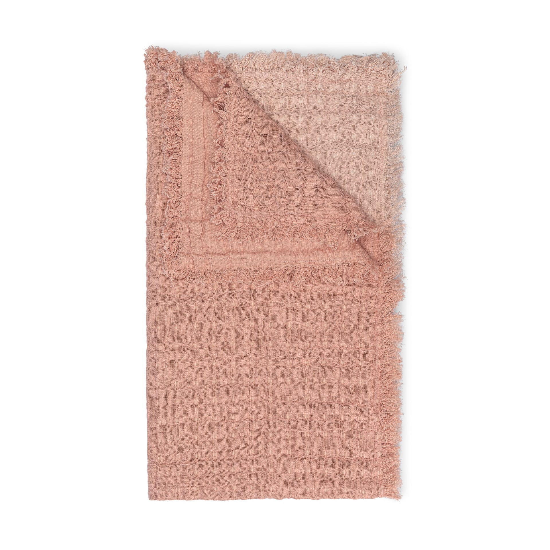 Multi-Layer Blush Ombre Muslin Baby Blanket