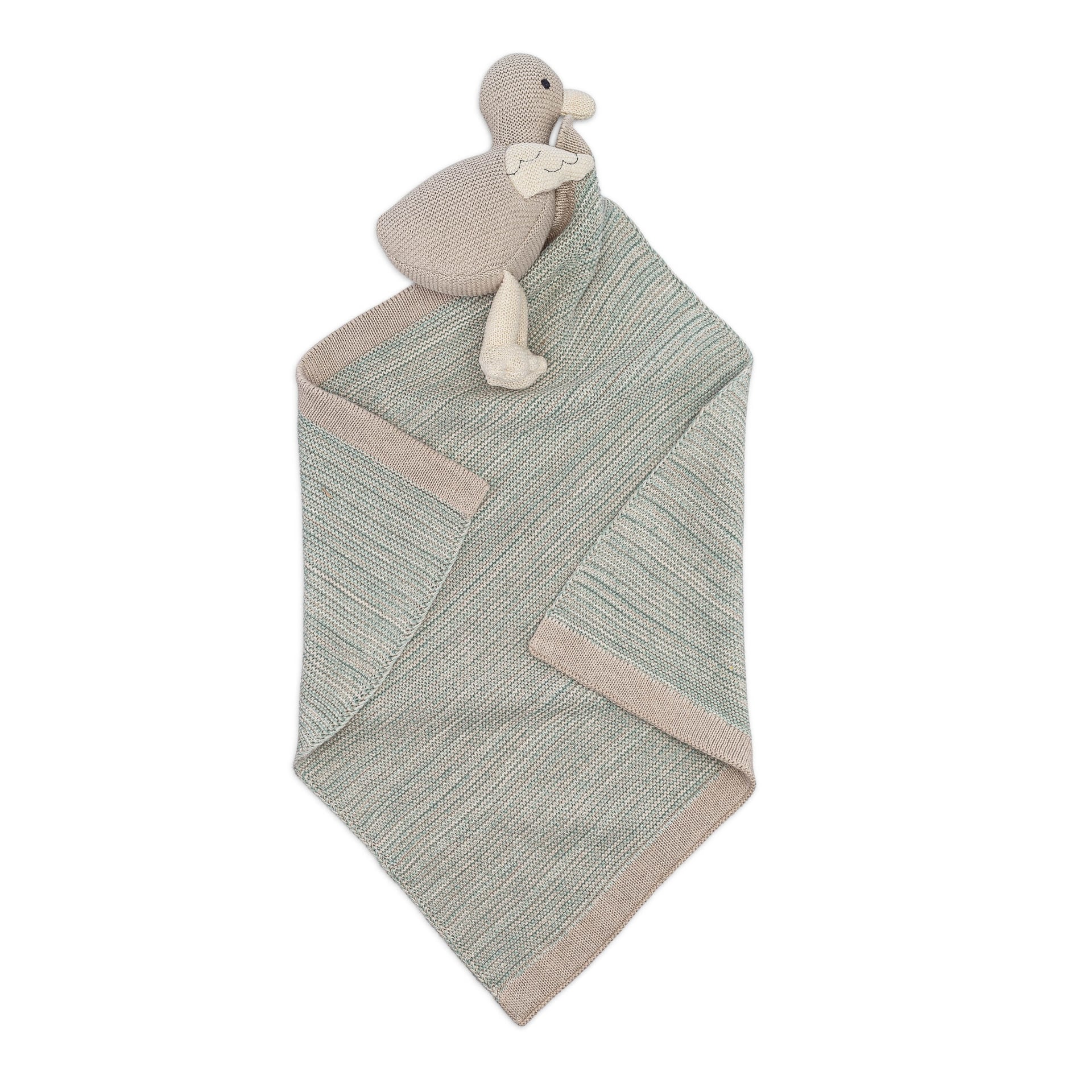 Charlie Farmhouse Knitted Lovey  Blanket (Georgie the Goose)