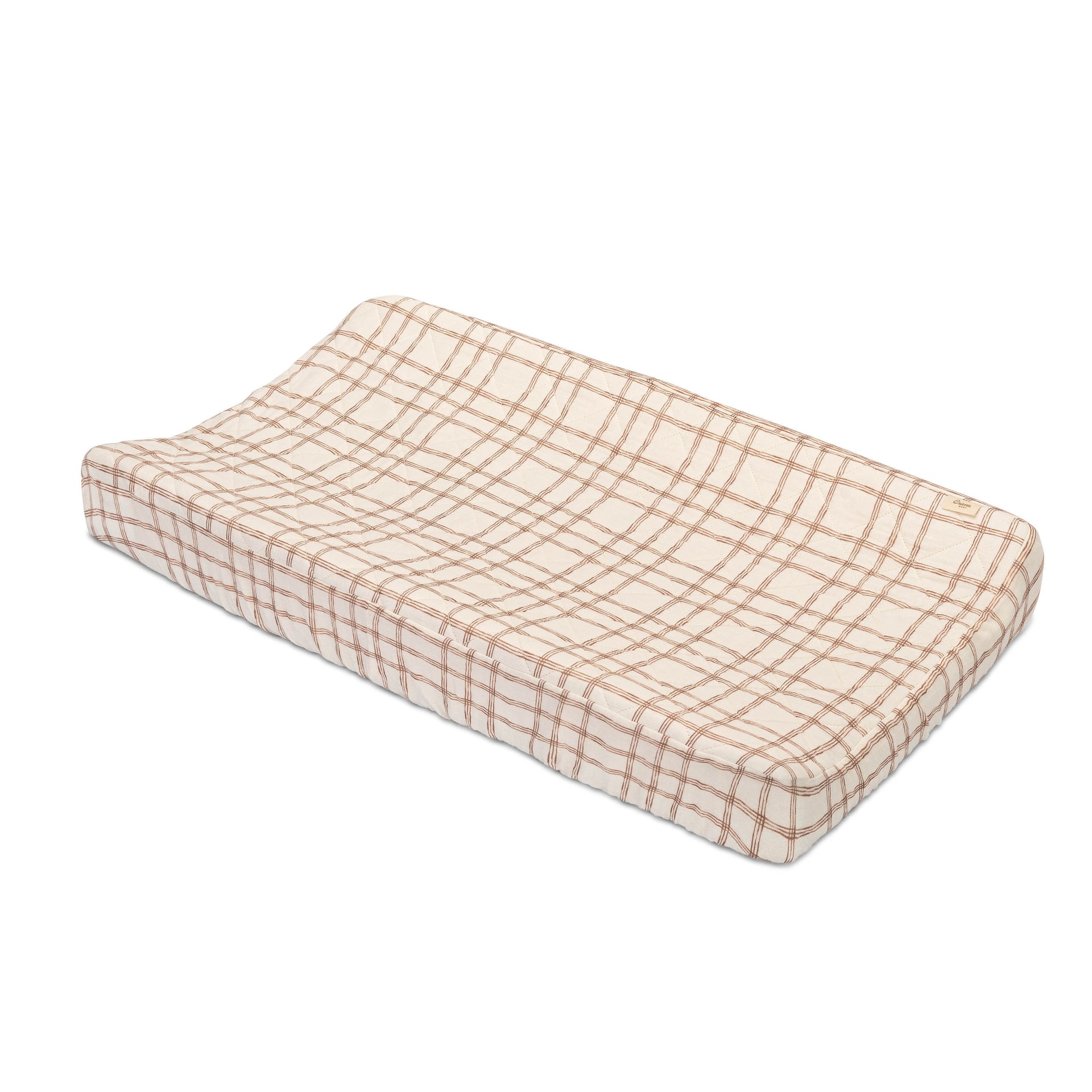 Charlie Farmhouse Quilted Plaid Changing Pad Cover