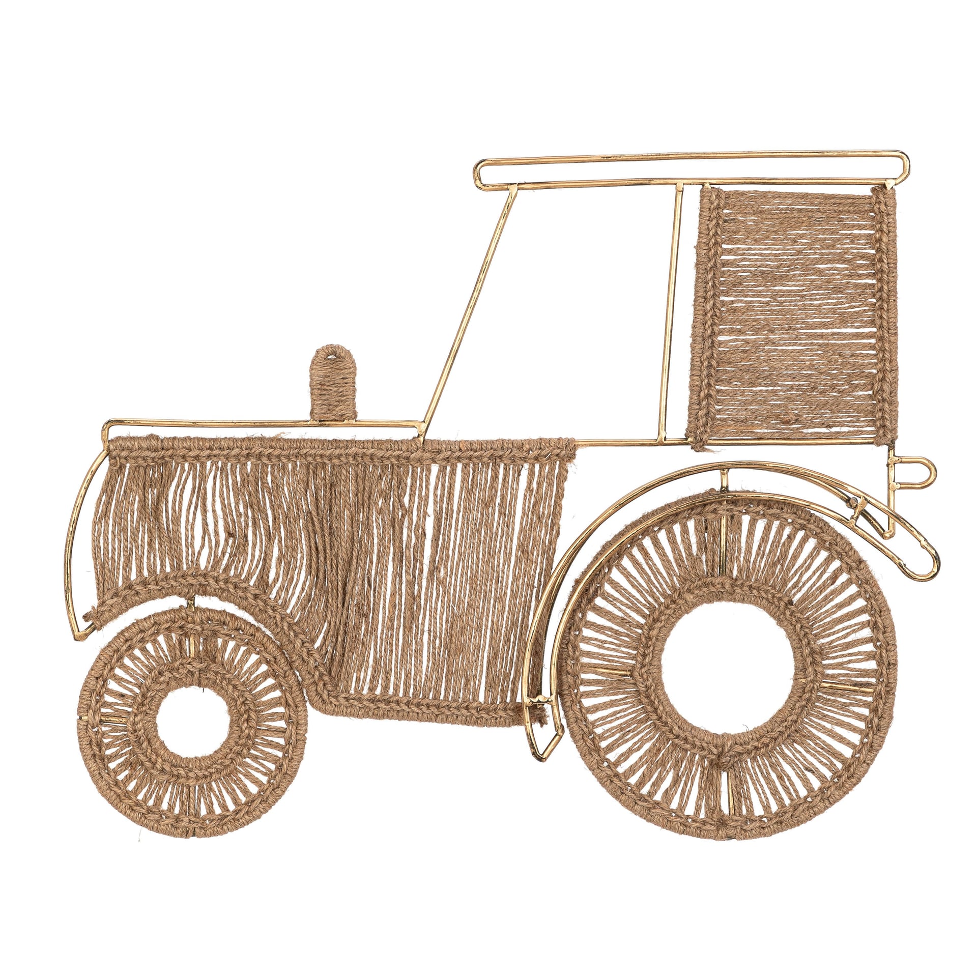 Charlie Farmhouse Jute Tractor Nursery Wall Decor